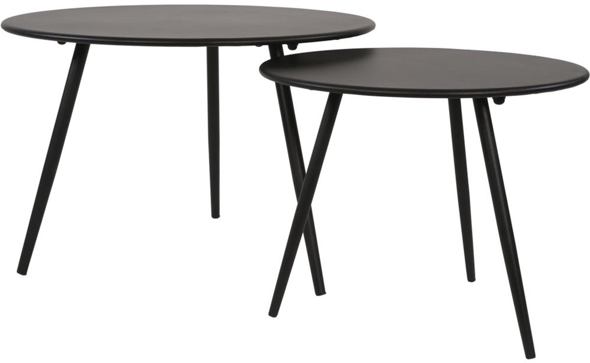 Lesli Living - Sidetable Rafael - Zwart - Ø45x35cm