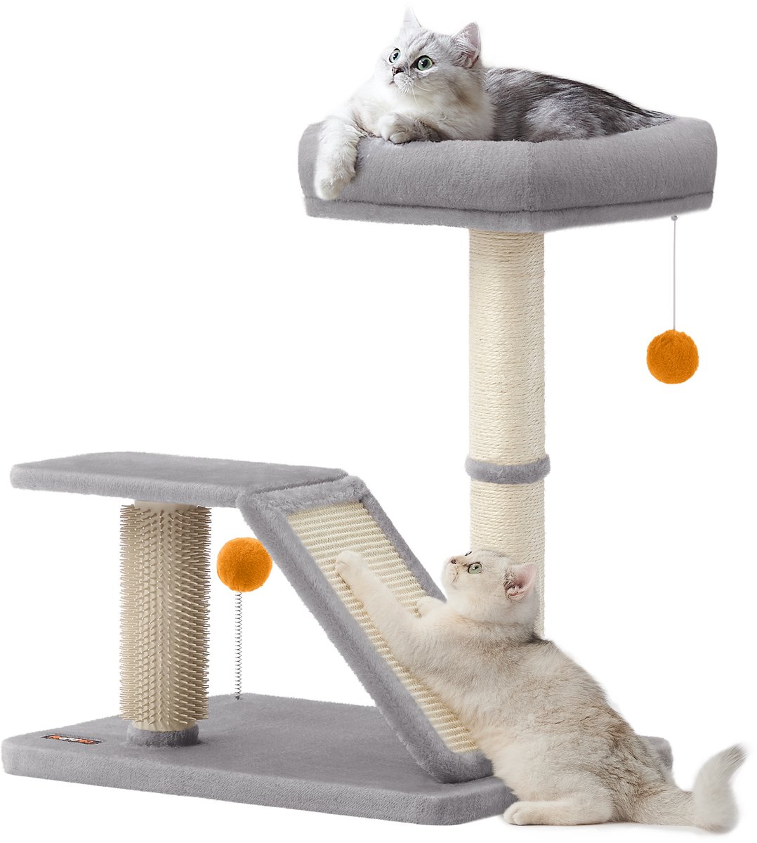 Feandrea - Krabpaal - Kattenboom - Multifunctioneel met Ligvlak - Platform en Draaibare Oprijplaat