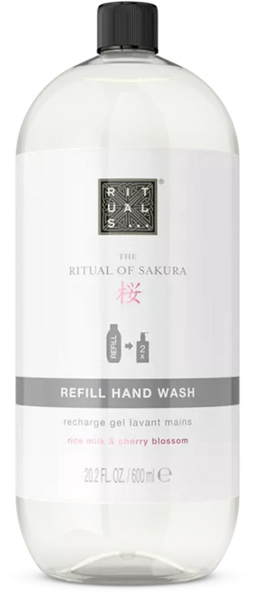 Rituals - Navulling voor Handzeep - 600 ml - Ritual of Sakura - Rijstmelk Kersenbloesem - Alleen Navulling - Pomp niet inbegrepen - Zeep - Refill voor zeepdispenser - Refills voor handzeepdispenser