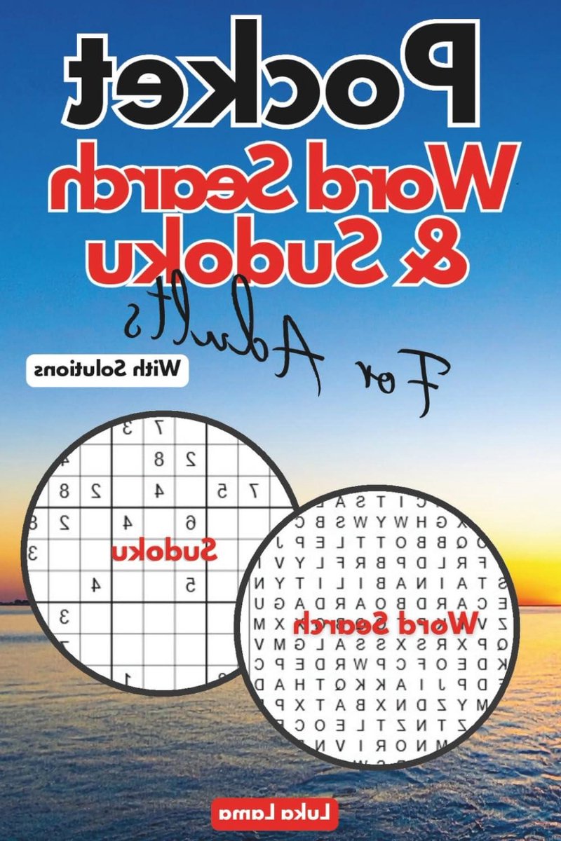 Woord Zoeken Sudoku - Puzzelboek Volwassenen - Reis Puzzels - 2-in-1 Combinatie - 4x6 Inch - Meerkleurig