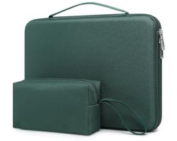 15-16 Inch Laptop Sleeve - Harde Laptophoes voor MacBook Pro 16 M5-M1, MacBook Air 15, 15" Surface Laptop, Razer Blade 15 & meer - Middernacht Groen
