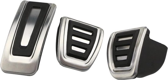 Anti-Slip Pedalen - Pedaalhoezen Set - Auto Styling - Verbeterde Grip - DSG AT MT - Zilver — afbeelding 5