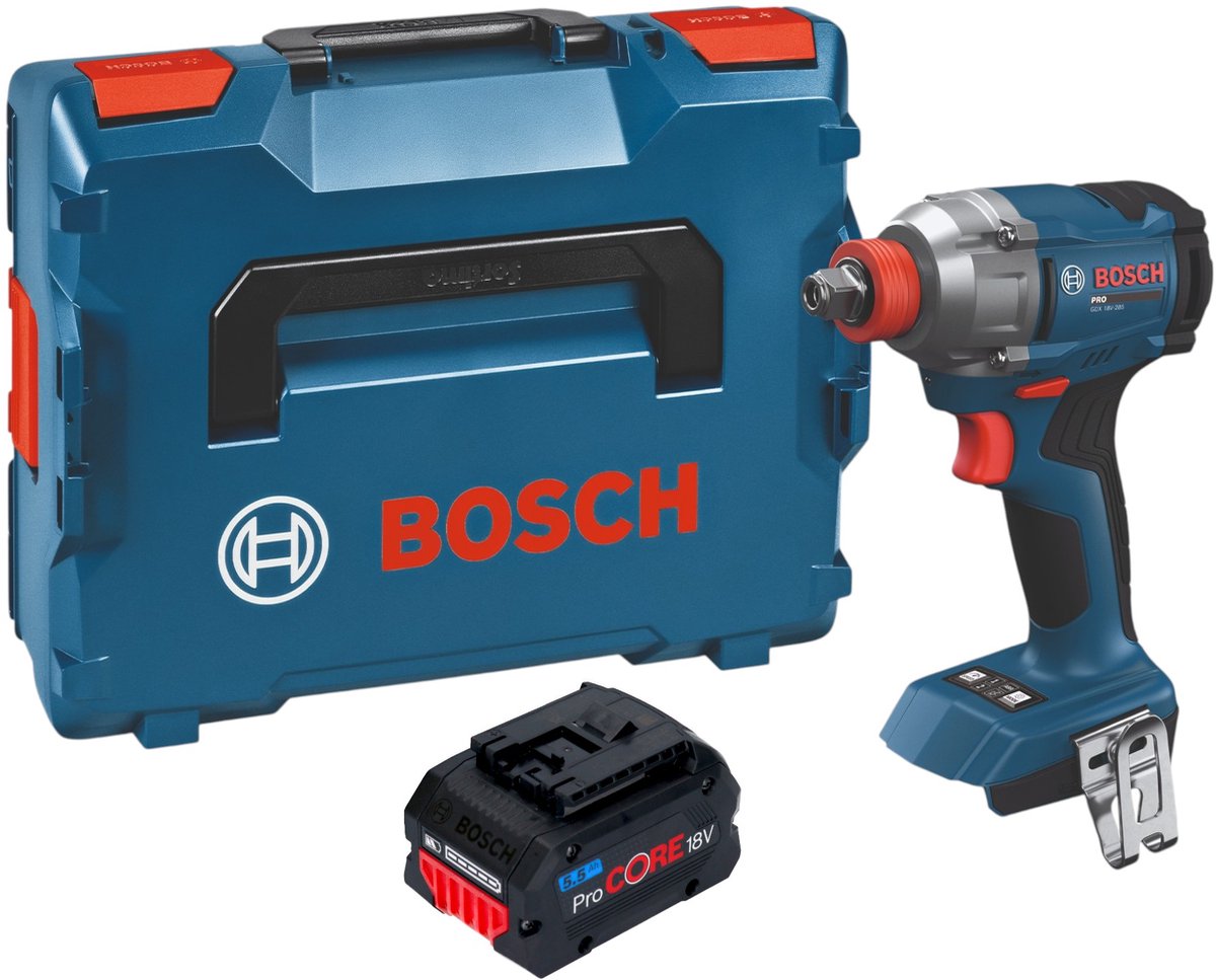 Bosch GDX 18V-285 Professional accu-slagschroevendraaier 18 V 285 Nm + 1x ProCORE-accu 5,5 Ah + L-Boxx - zonder oplader