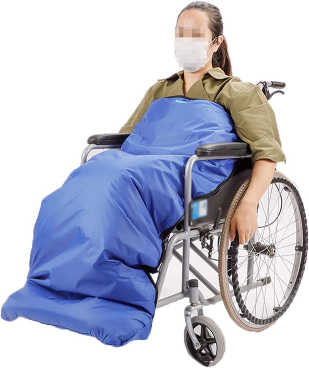 Rolstoeldeken Winter - Voetenzak Volwassenen - Warm Blijven - Waterdicht Pluche Gevoerd - Universele Pasvorm - Blauw