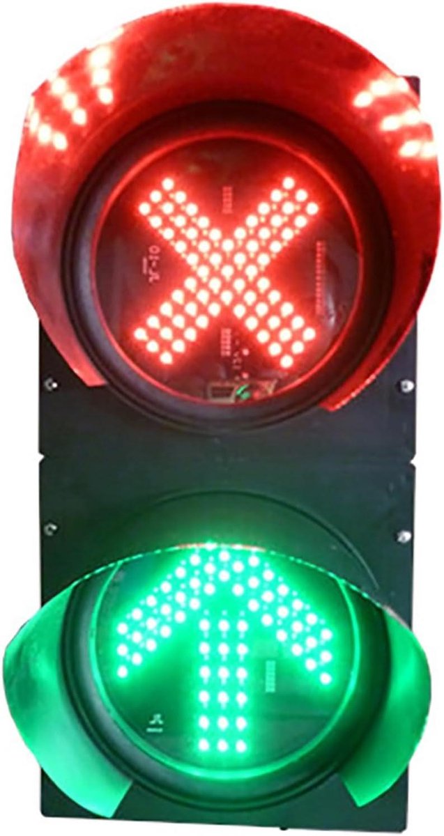 Signaallamp - Verkeerslicht lamp - Veiligheid signaleren - Heldere LED technologie - 200 mm diameter - Rood groen