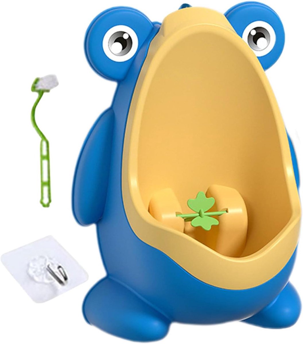 Babypotje - Kinderplasje - Zindelijkheidstraining - Interactief kikkerdesign - 36 cm breed - Blauw