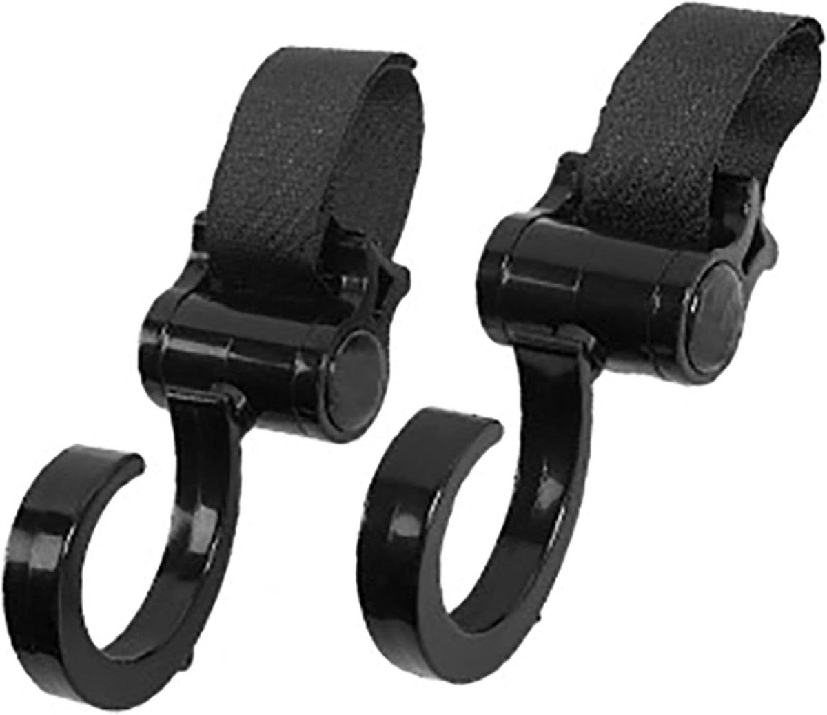 Kinderwagenhaken - Wandelwagen clips - Tassen dragen - Robuust ABS materiaal - 2 stuks - Zwart