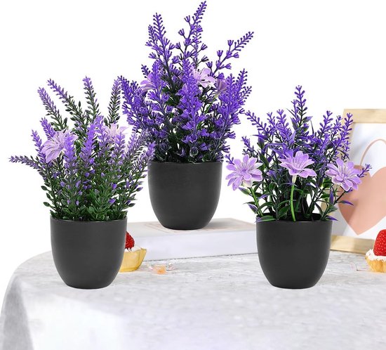 Realistische kunstlavendel in pot - Perfect voor interieurdecoratie, onderhoudsvrij en langdurig groen