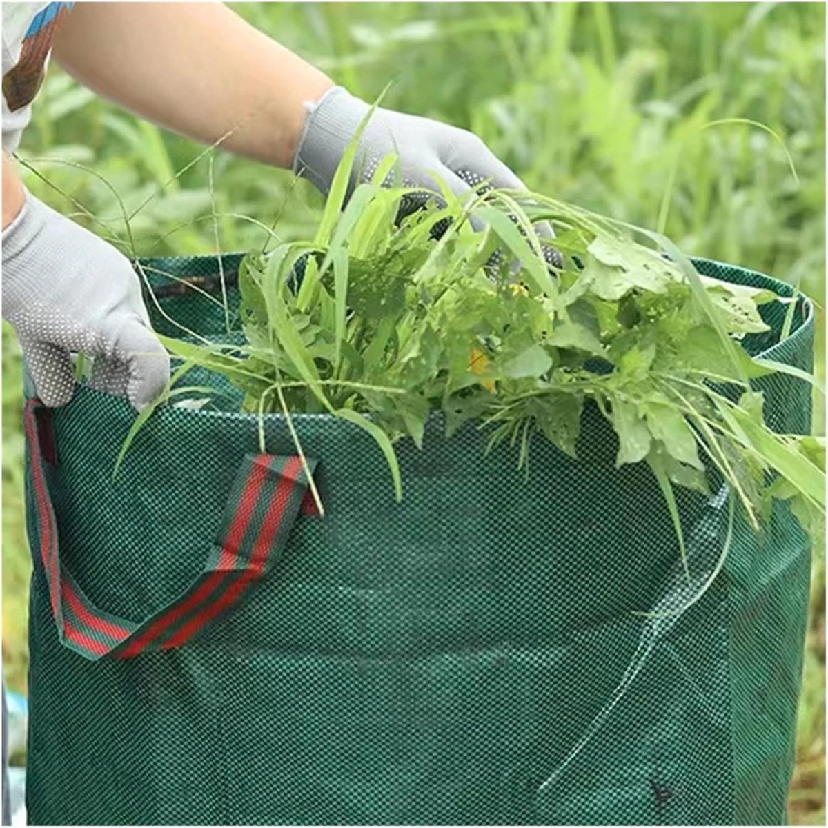 Tuinafvalzak - Bladcontainer Grascontainer - Tuinonderhoud - Herbruikbaar Waterdicht - 60 Liter - Groen