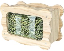Hooirek Konijn - Knaagdier Voerbak - Hygiënisch Voeren - Transparant Acryl - 31 cm - Niet gespecificeerd