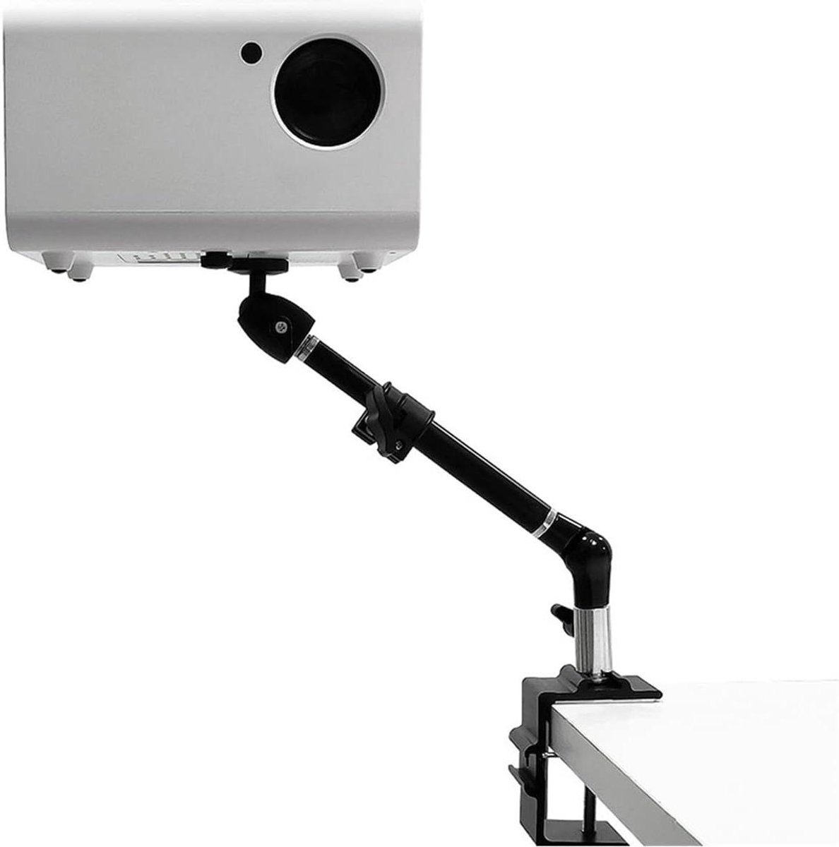 Projector Beugel - Muurbeugel Houder - Films Kijken - Verstelbaar Aluminium - 5kg Draagvermogen - Wit