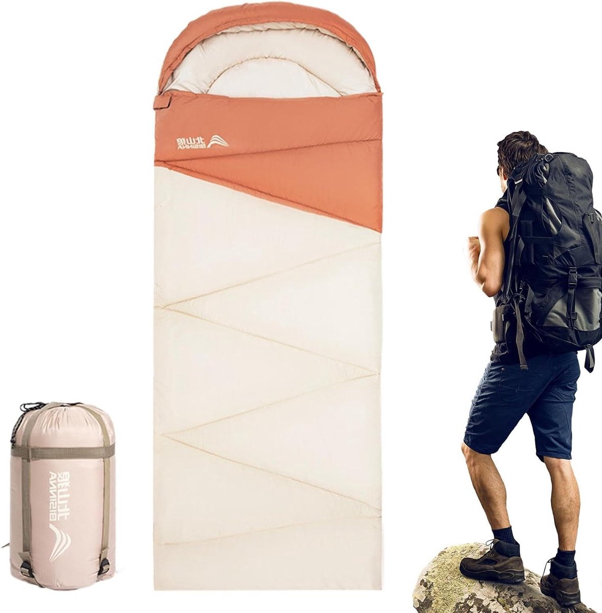 Kampeer slaapzak - Lichtgewicht deken - Outdoor avonturen - Compacte compressiezak - 190 x 85 cm - Niet gespecificeerd
