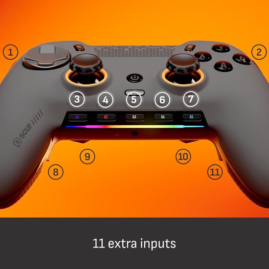 Draadloze Gamecontroller - PC Controller - PC Gaming - Hall-effect Anti-drift - 16.5 x 10.75 cm - Staalgrijs — afbeelding 4