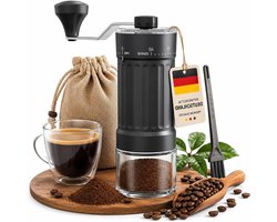Handmatige Koffiemolen - Verstelbare Molen - Koffie Malen - 40 Maalgraadstanden - 30g Capaciteit - Zwart