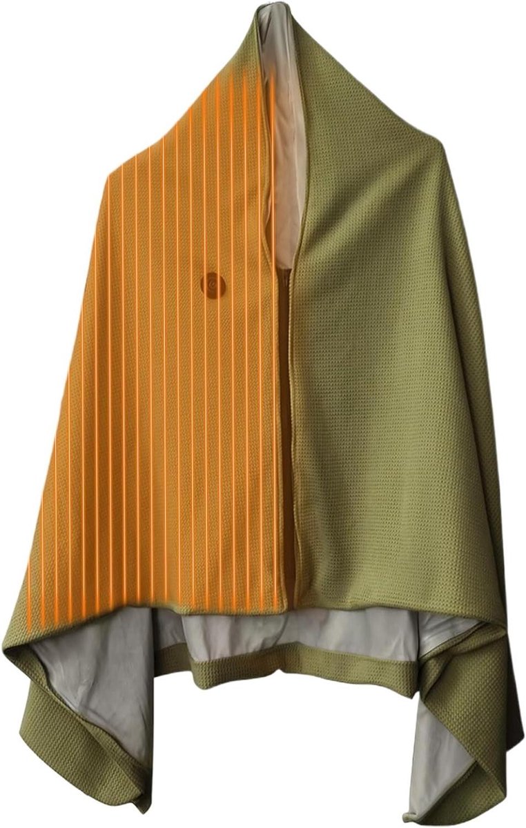 Elektrische Sjaal - Verwarmde Deken - Warm Blijven - USB Verwarmd - 150 cm - Grijs
