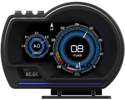 Auto Head-up Display - OBD GPS Meter - Rijgegevens Weergeven - Dubbel OBD GPS Systeem - 3 Inch Scherm - Zwart