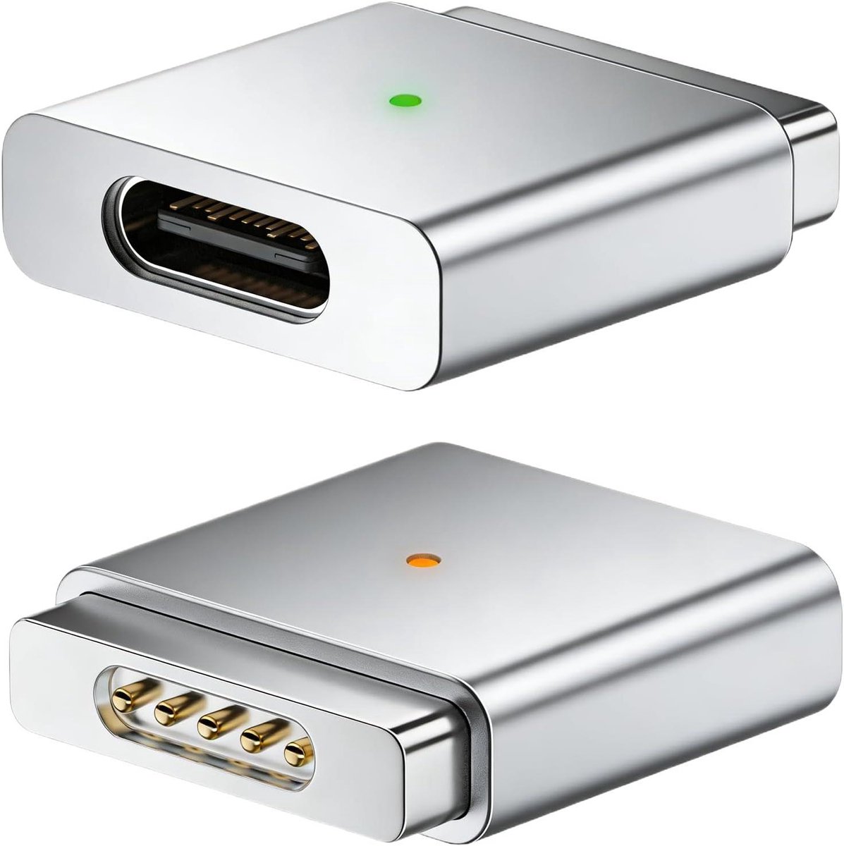 USB C Adapter - Magsafe 2 Converter - Opladen Laptop - Magnetische Aansluiting - 100W - Zilver