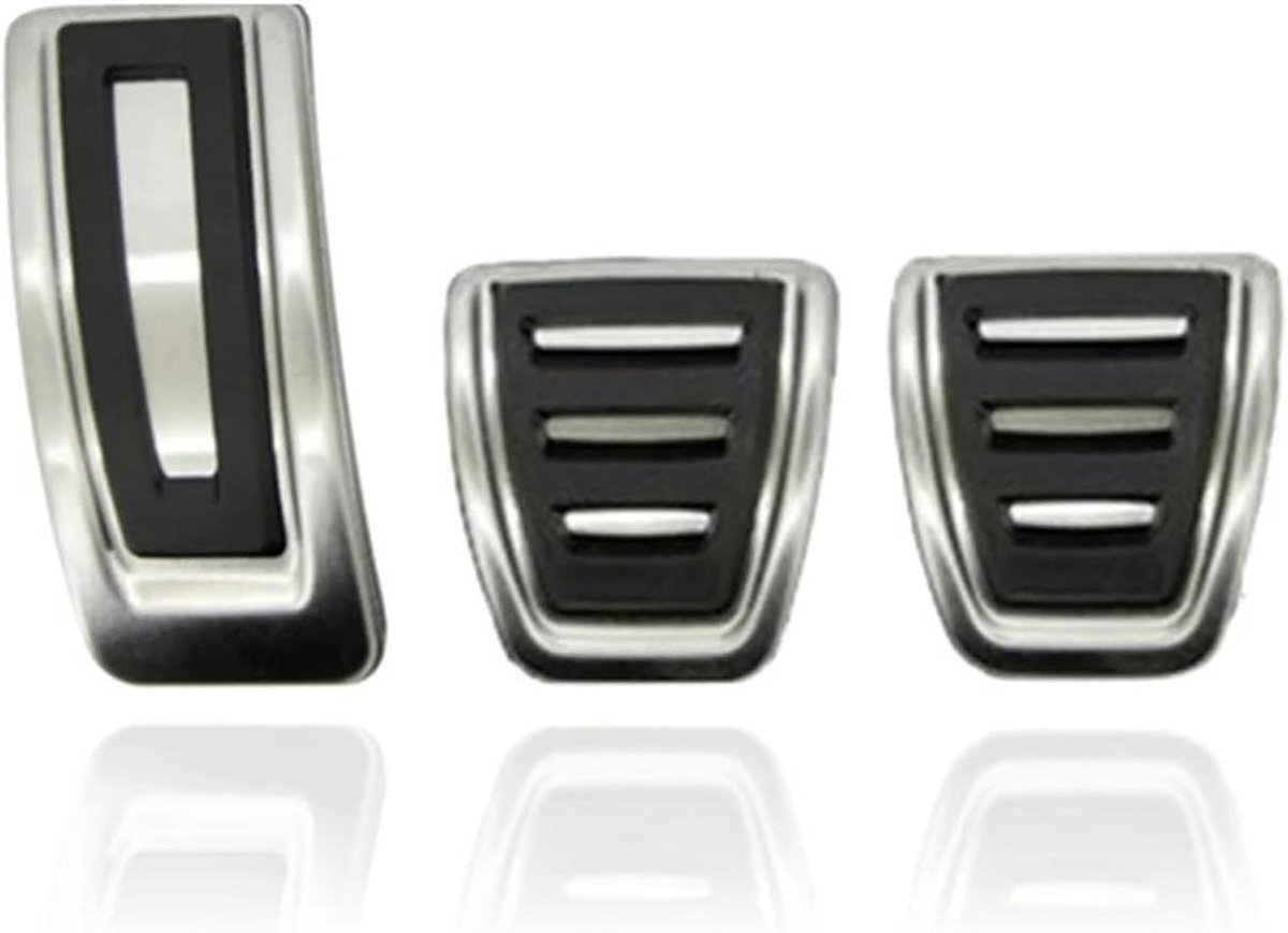 Pedaal Covers - Auto Pedaal - Veiliger Rijden - Roestvrij Staal - 3 Stuks - Zilver