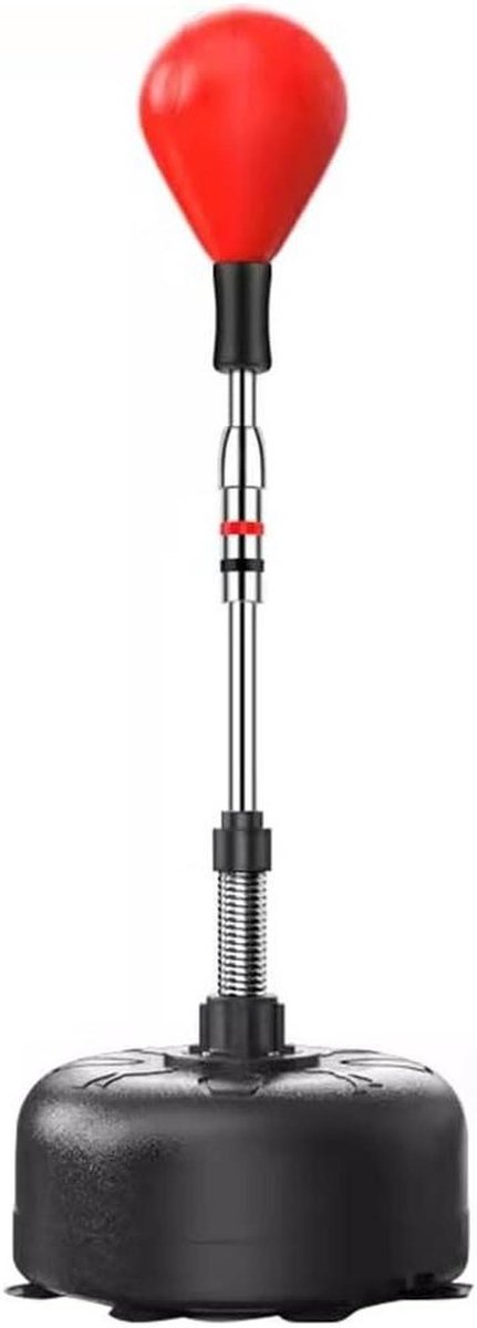 Bokszak - Training bal - Reactievermogen trainen - Verstelbare hoogte - 120-160 cm - Rood