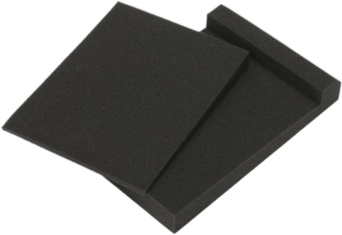 Luidspreker Isolatie Pads - Monitor Dempers - Betere Geluidskwaliteit - Hoge Dichtheid Schuim - 30x17x4 cm - Zwart