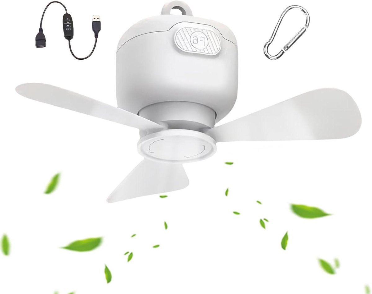 Draagbare Ventilator - Luchtcirculator - Buiten Gebruik - Draadloos en Afstandsbediend - 25x25x115cm - Wit