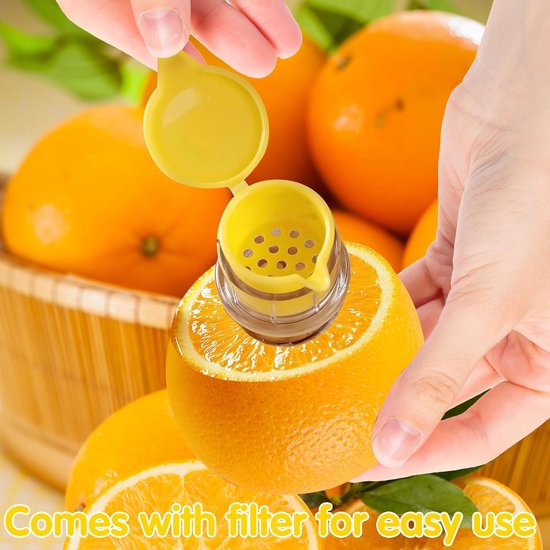 2 stuks Kumquat handmatige sapcentrifuge, mini draagbaar geel en groen optioneel, klein en handig in gebruik handmatige citroensapcentrifuge geschikt, Duurzame Lime Juicer van Merkloos — afbeelding 3