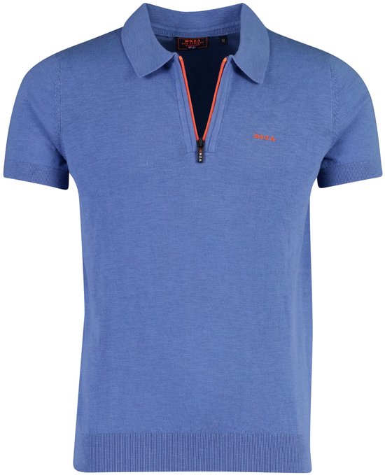 New Zealand poloshirt korte mouw blauw