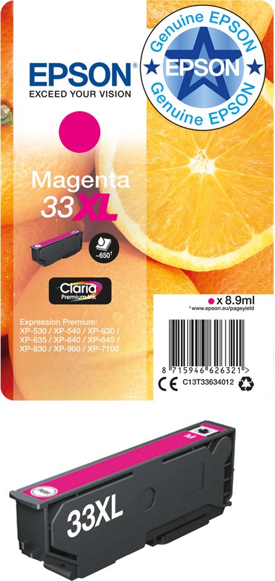 Epson 33XL - Inktcartridge / Magenta
