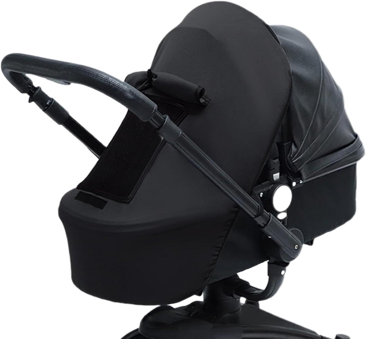 Kinderwagen zonnescherm - Beschermkap buggy - Zonwering baby - Brede compatibiliteit - 85 x 67 cm - Zwart