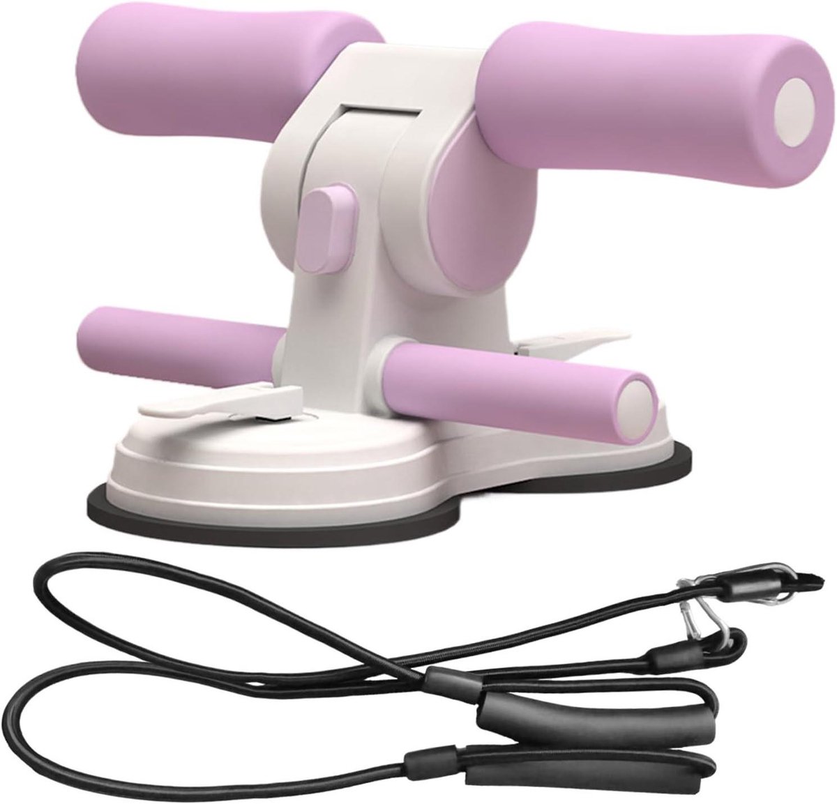 Buikspier Trainer - Sit-up Hulp - Buikspieren Trainen - Dubbele Zuignap - ca. 28 x 21.5 cm - Paars