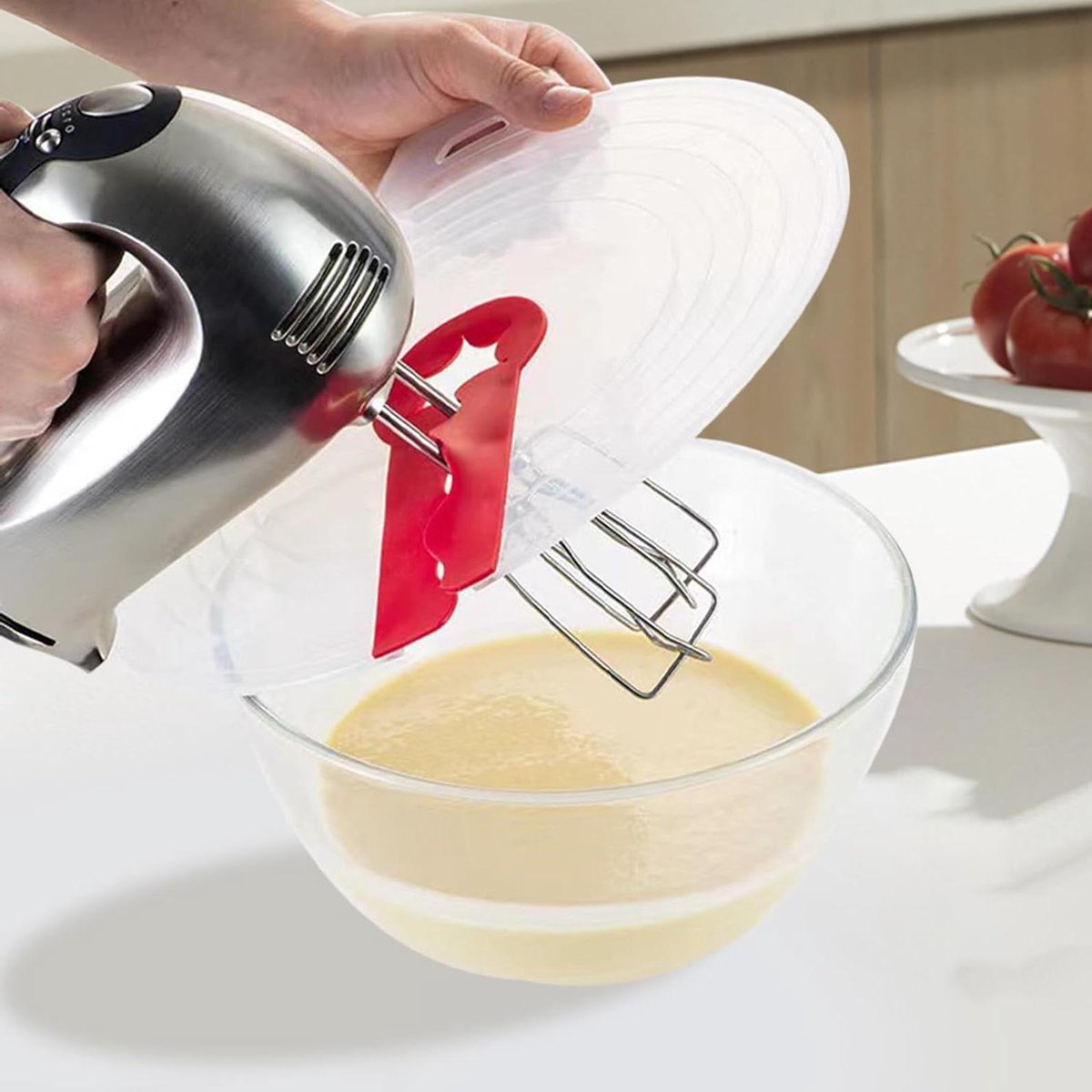 Spatbescherming Mixer - Deksel Garde - Keuken Schoonhouden - Flexibele Ring - 34 x 31 cm - Transparant