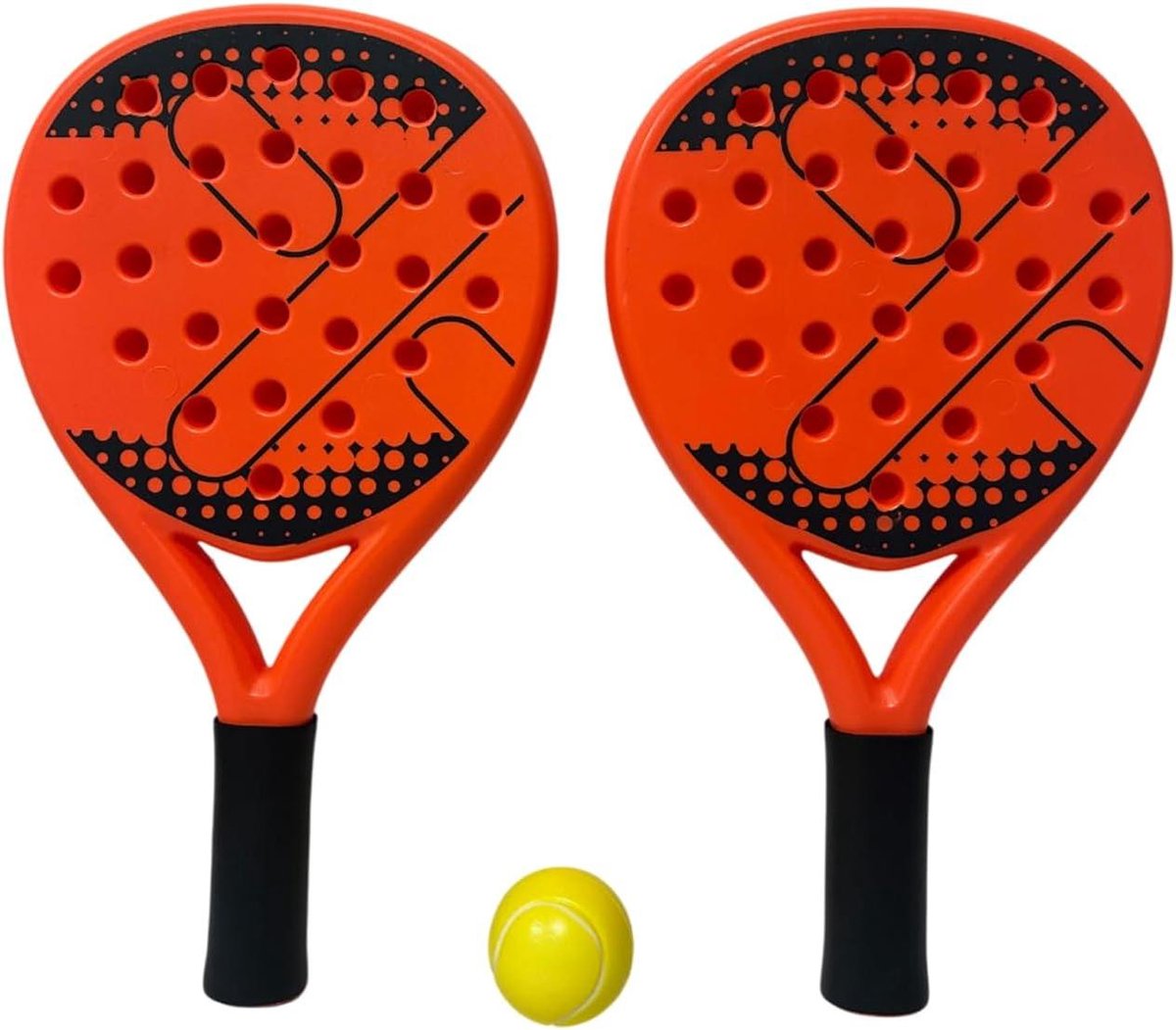 Padelracket Set - Strandrackets Batjes - Buitenspelen - Duurzaam Kunststof - 41 cm - Willekeurig