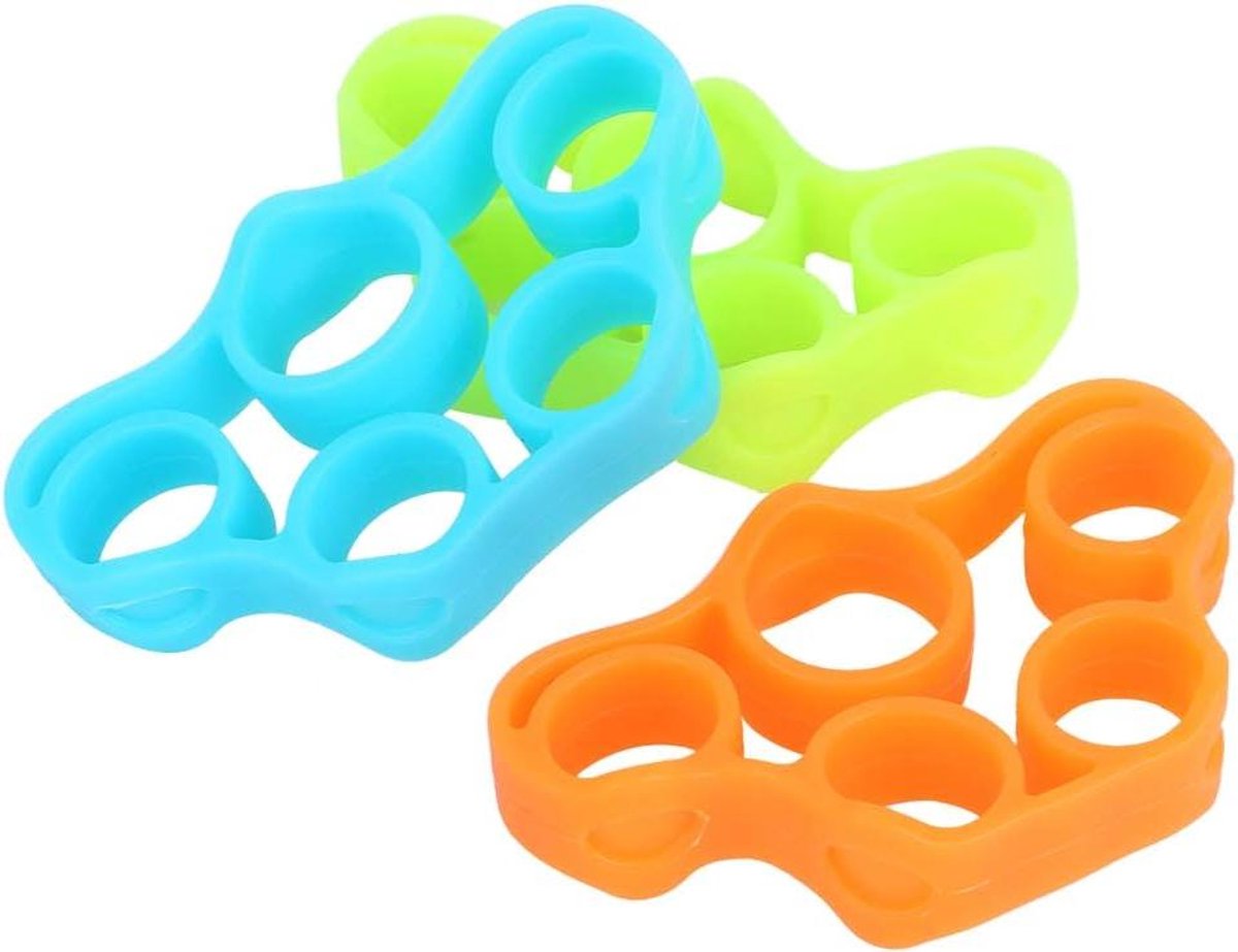 Hand Grip Versterker - Vinger Trainer - Spier Training - Set van 3 - 37g - Multicolor