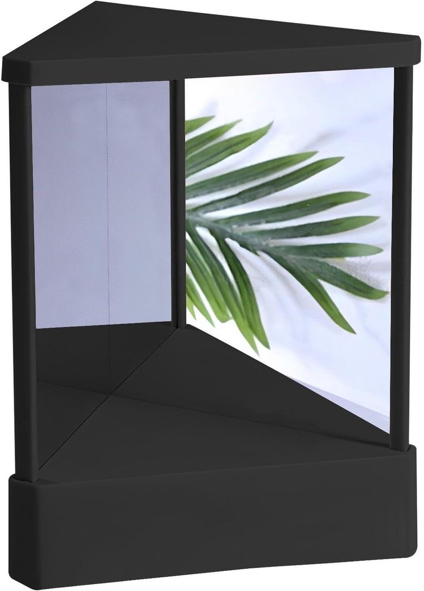 Make-upspiegel - Tafelspiegel bureau - Realistische reflectie - Niet-omkeerbare weergave - 281 x 23 cm - Zwart