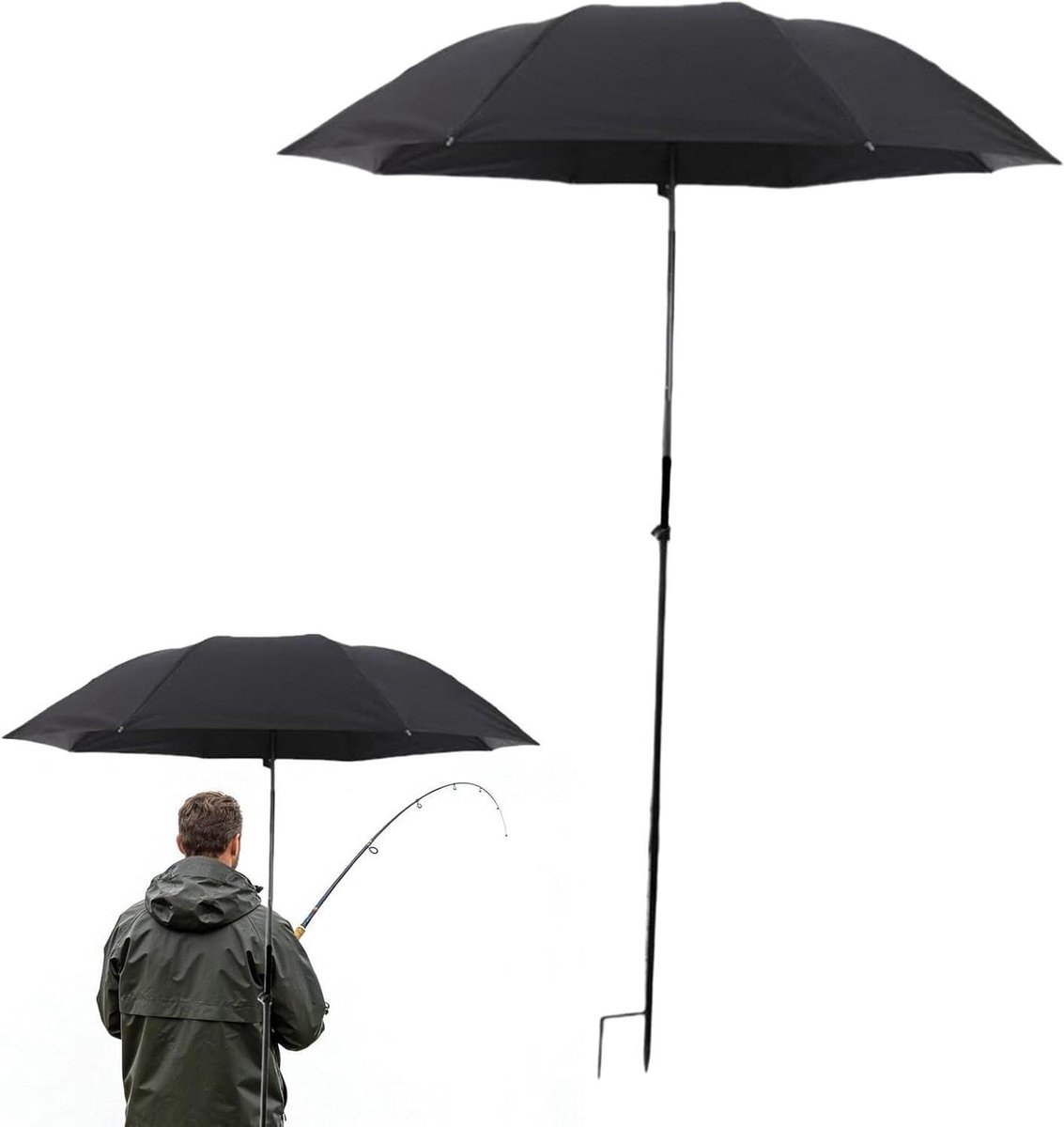 Plantenparasol - Tuin Scherm - Bescherming Planten - Stevig Stalen Frame - 125x95 cm - Zwart