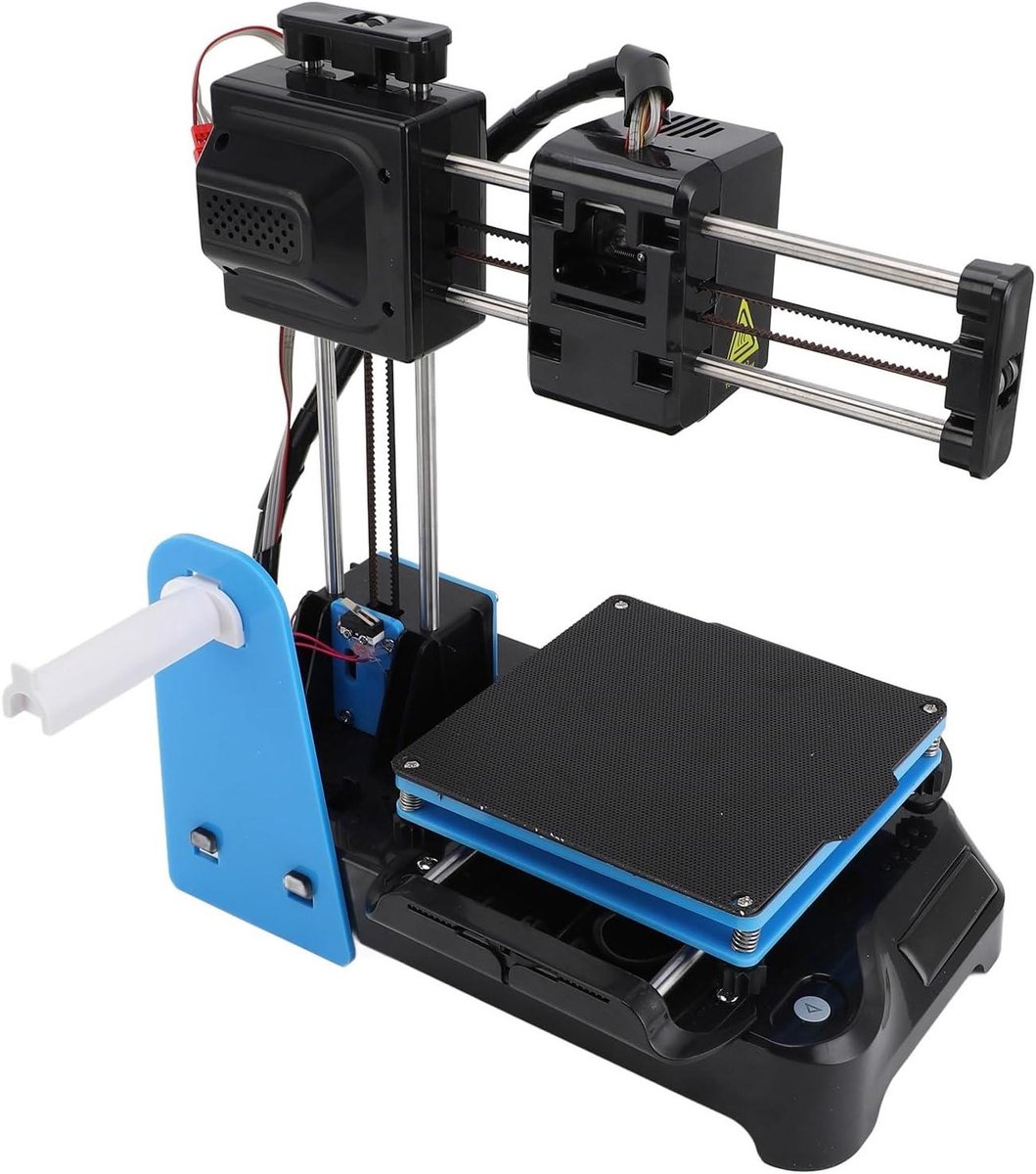 Kleine 3D-printer - Desktop drukmachine - Hobby projecten maken - Snel verwarmend platform - 100x100x100 mm - Zwart