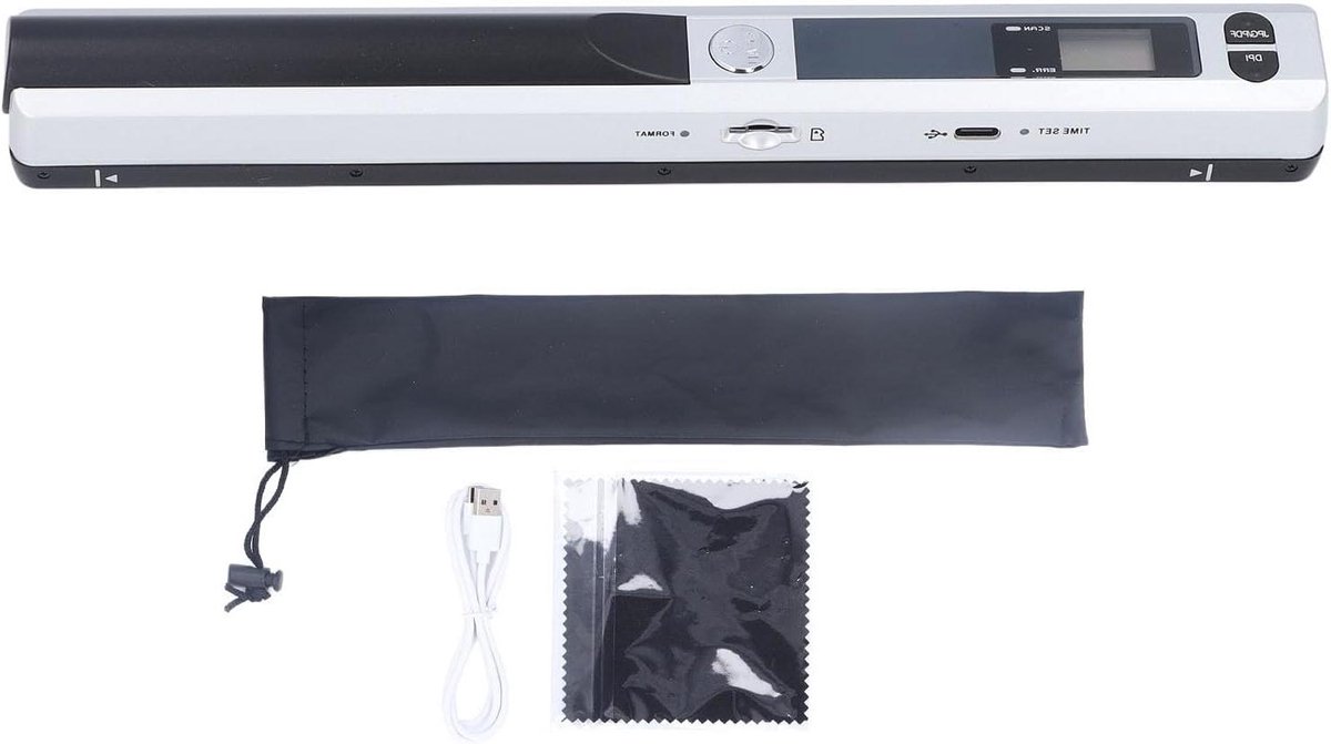 Fabater Draagbare Scanner, 900 DPI Handscanner voor Documenten en Foto's, PDF- en JPG-formaat, Kleine USB-scanner voor A4-documenten en Afbeeldingen, Lichtgewicht Ontwerp (SILVER)