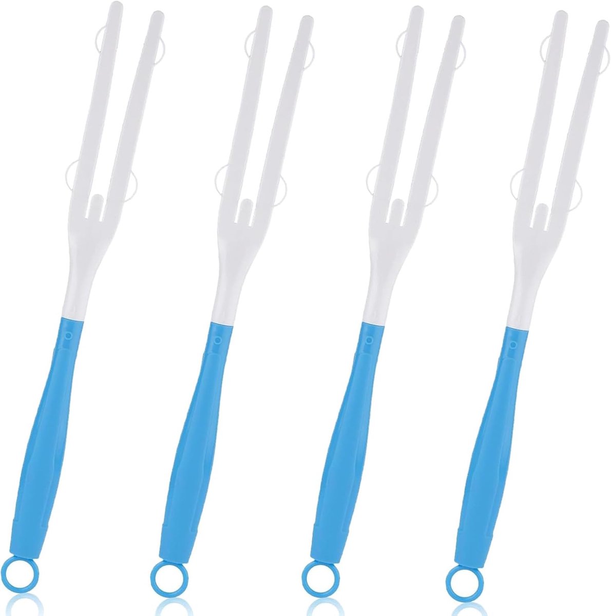 Vervangende Handgrepen - Stofsteel Verlengstuk - Effectief Schoonmaken - Set van 4 stuks - 32 cm lengte - Blauw Wit