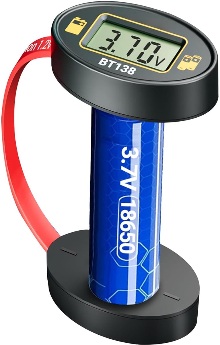 Batterij Tester - Batterij Controle - Elektronica Reparatie - Draagbaar Ontwerp - Compact Formaat - Zwart