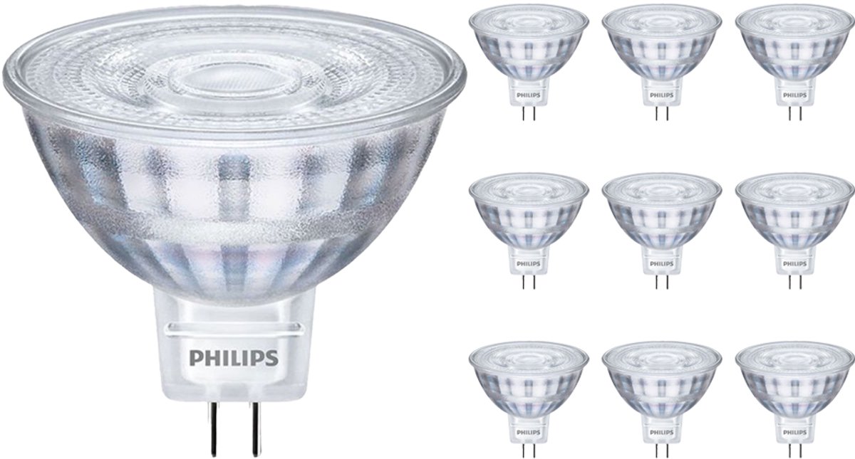 Voordeelpak 10x Philips Corepro LED Spot GU5.3 MR16 4.4W 390lm 36D - 840 Koel Wit | Vervangt 35W