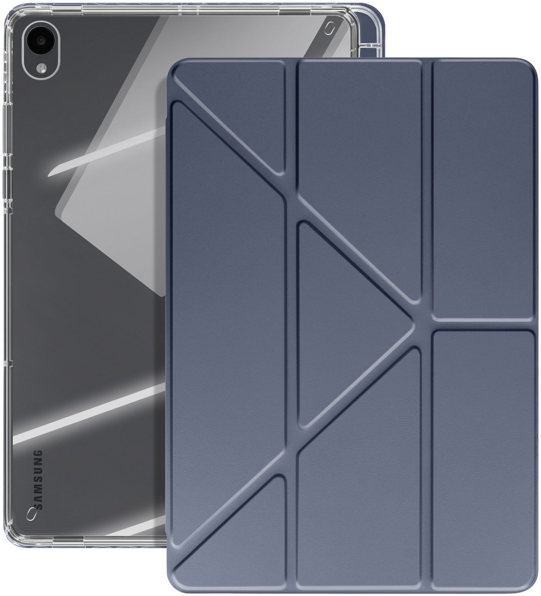 Avizar Étui pour Galaxy Tab S11 avec Fonction Support Modulable Design Origami, LavendeGeschikt voor LGrijs