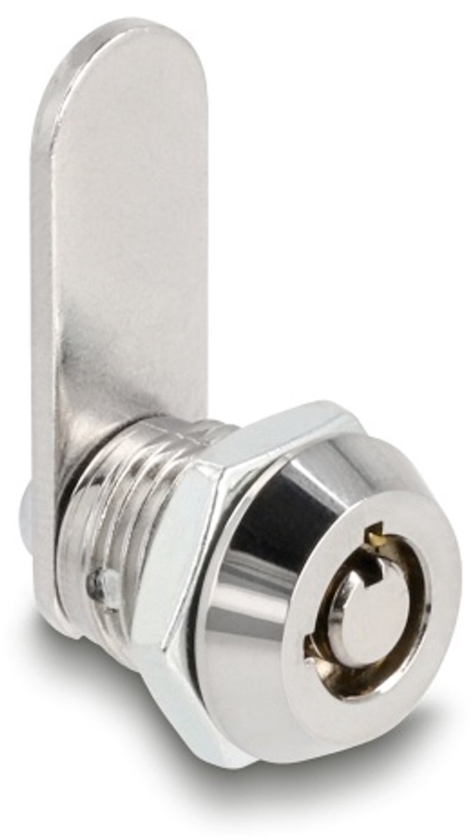 Navilock Cylinder Lever Lock for equipment cabinets with round cylinder and round hole key - 10.9 x 12 mm / 0-90