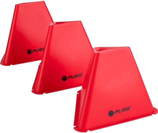 Driehoekige Kegels - Markeer Kegels - Sport Training - Set van 6 - Standaard Formaat - Wit — afbeelding 2