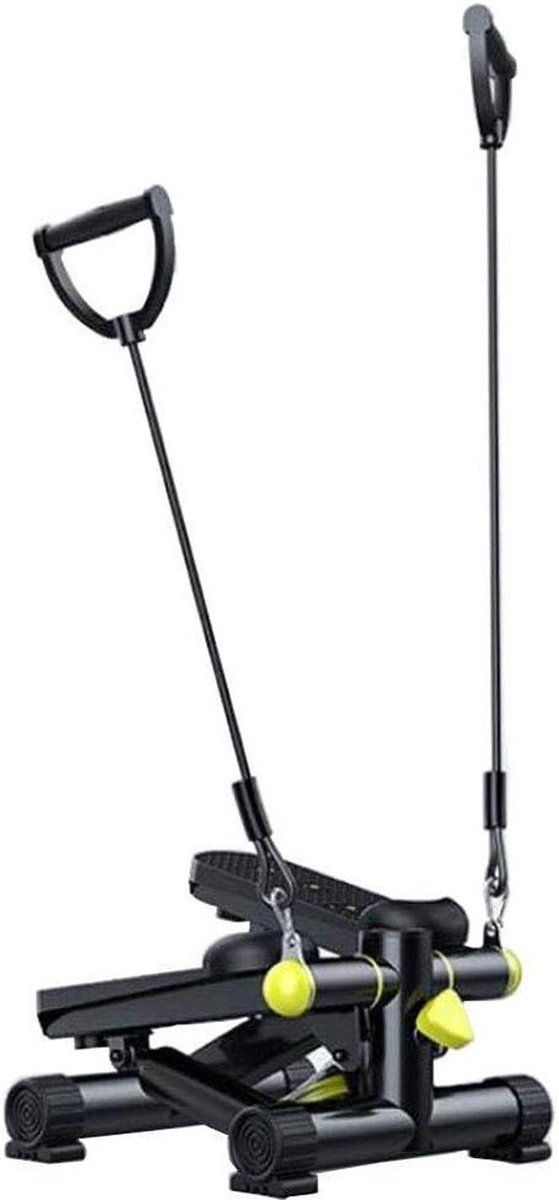Mini Stepper - Hometrainer - Cardiotraining Thuis - Met Weerstandsbanden - 300 pond capaciteit - Zwart