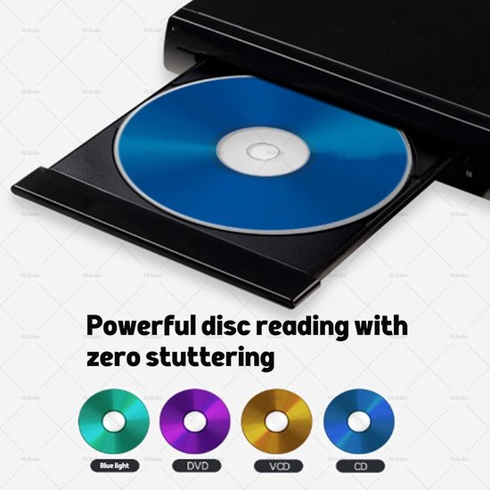 Blu-ray Speler - Regiovrije DVD - Films Kijken - Brede Compatibiliteit - 28 cm Breed - Zwart — afbeelding 5