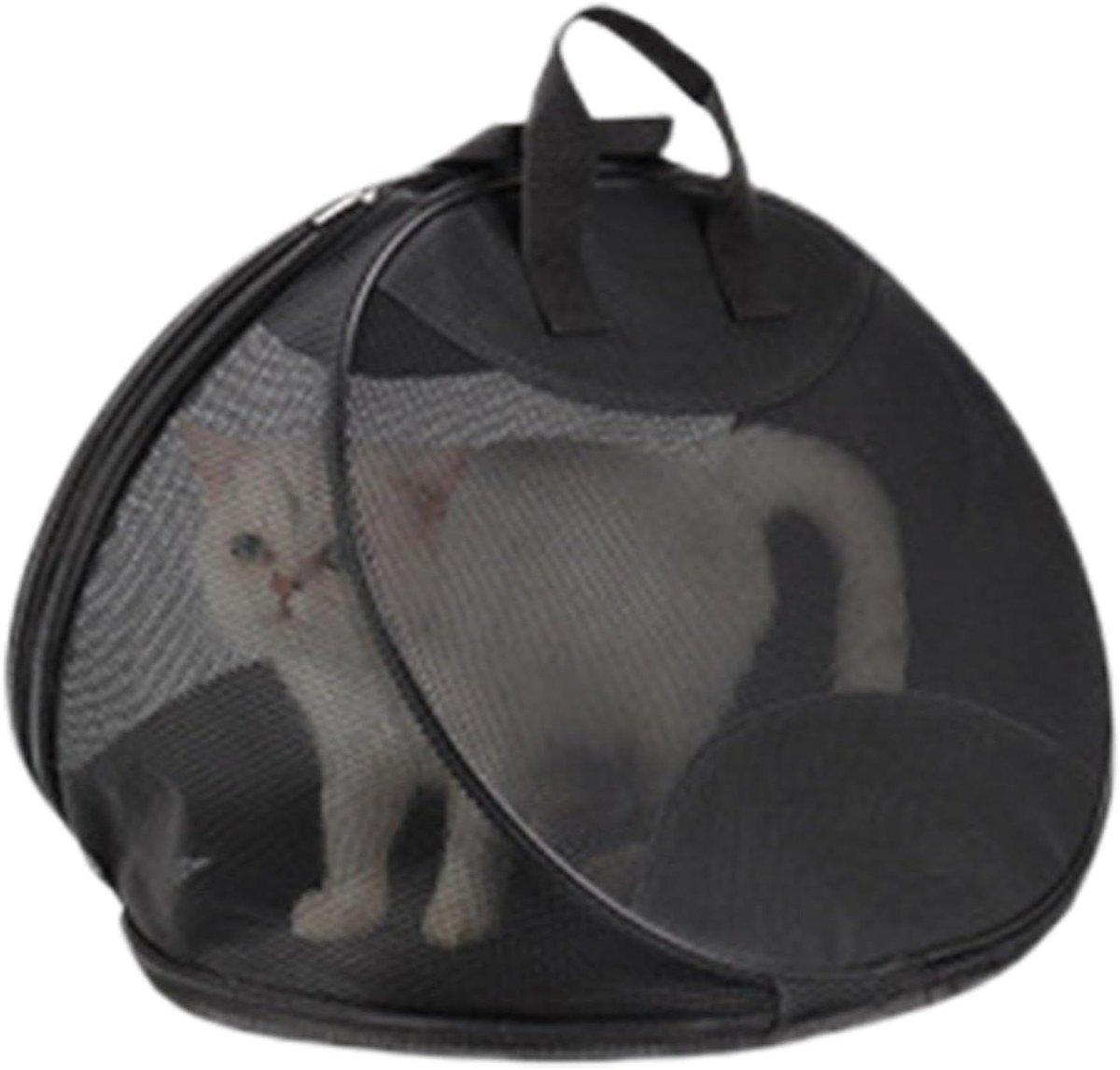 Dieren Transportbox - Draagtas Kat - Veilig Transport - Verbeterde Luchtstroom - 40x40x5 cm - Zwart