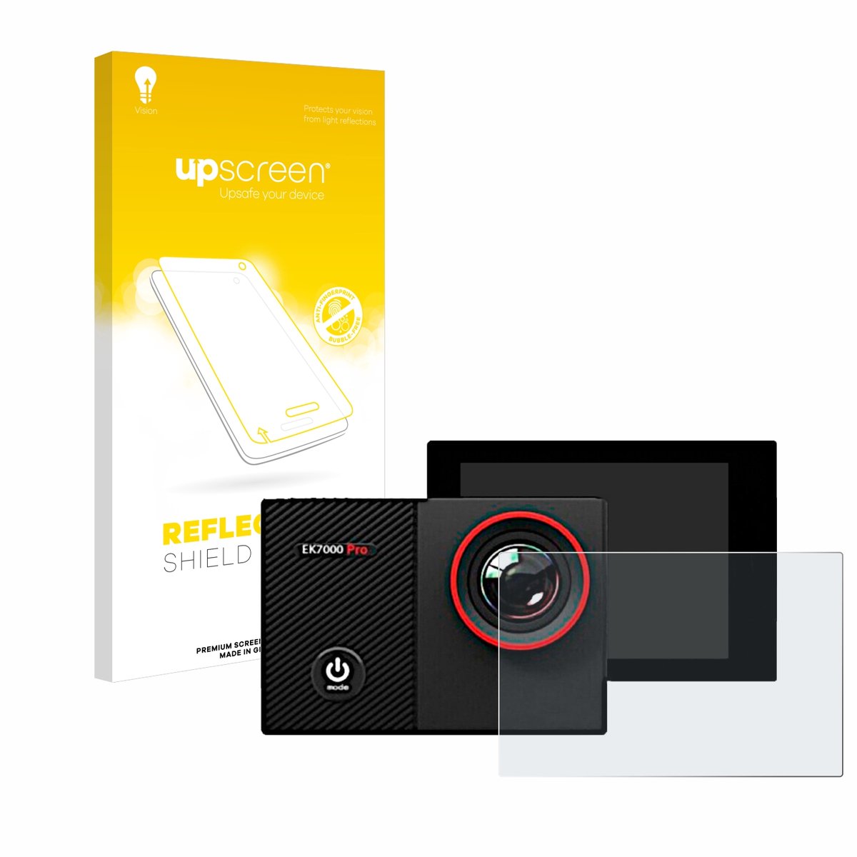 upscreen - Screenprotector voor Akaso EK7000 Pro - Folie Beschermfolie anti glare matte