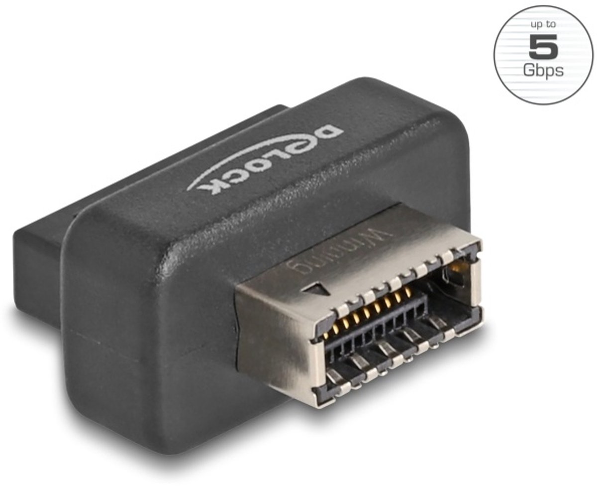 Delock USB 5 Gbps Adapter Pin Header female to internal Type-E Key A female with housing
