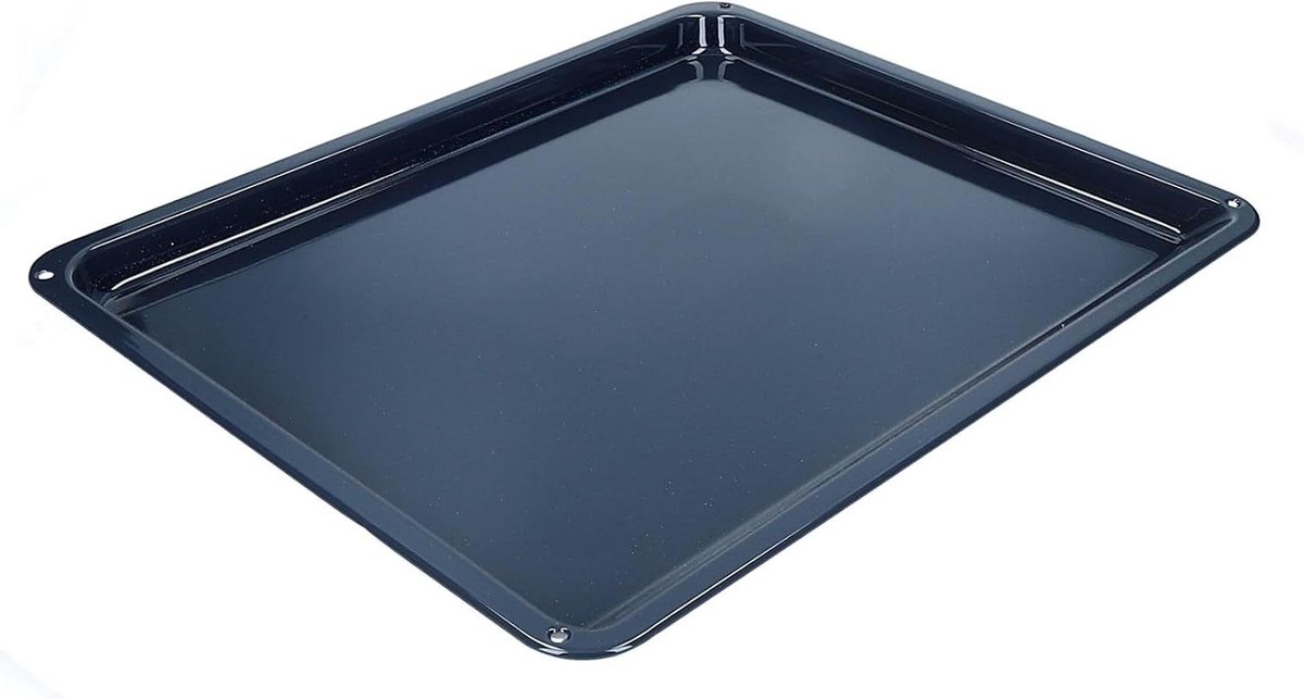 Bakplaat - Ovenplaat - Bakken en braden - Geëmailleerd staal - 466x385x25 mm - Wit