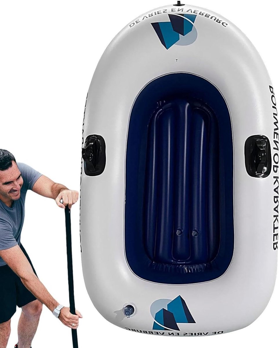 Opblaasbare Vissersboot - Drijvende Ligstoel - Waterpret Beleven - Dubbel Ventiel Snel Opb